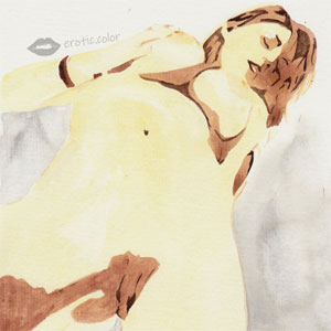 Nude Watercolor Portrait by erotic.color